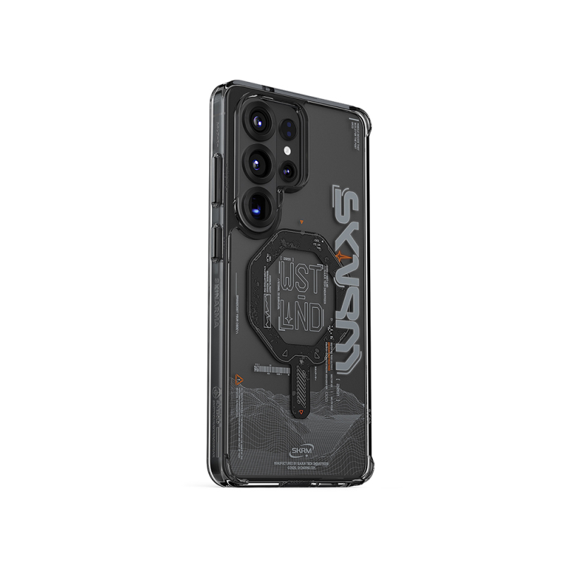 Galaxy S26 Ultra Kılıf M-safe Şarj Özellikli Yazı Desenli Airbag Tasarımlı Skinarma Sonix Kapak - 1