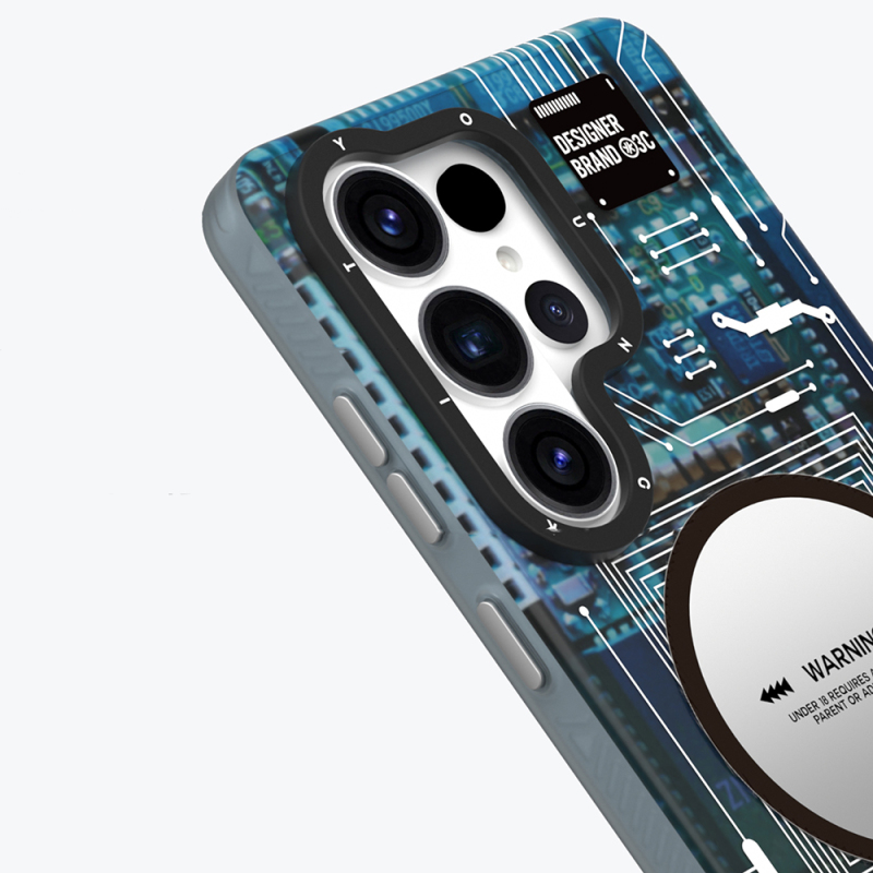 Galaxy S26 Ultra Kılıf M-safe Şarj Özellikli Youngkit 360 Derece Standlı Technology Serisi Kapak - 4