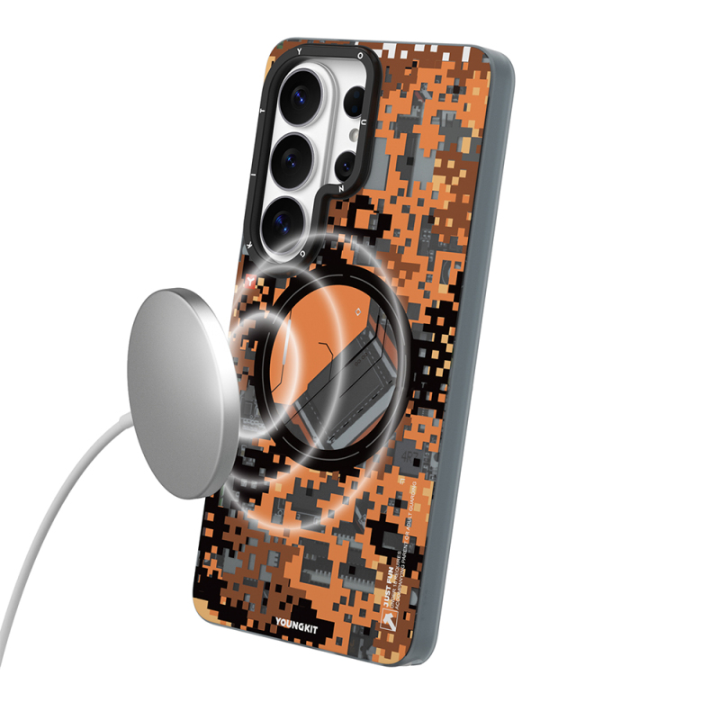 Galaxy S26 Ultra Kılıf M-Safe Şarj Özellikli Youngkit Camouflage Sykell Serisi Kapak - 5