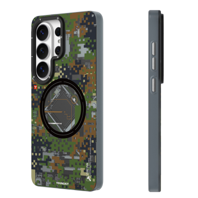 Galaxy S26 Ultra Kılıf M-Safe Şarj Özellikli Youngkit Camouflage Sykell Serisi Kapak - 7