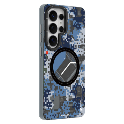 Galaxy S26 Ultra Kılıf M-Safe Şarj Özellikli Youngkit Camouflage Sykell Serisi Kapak - 11