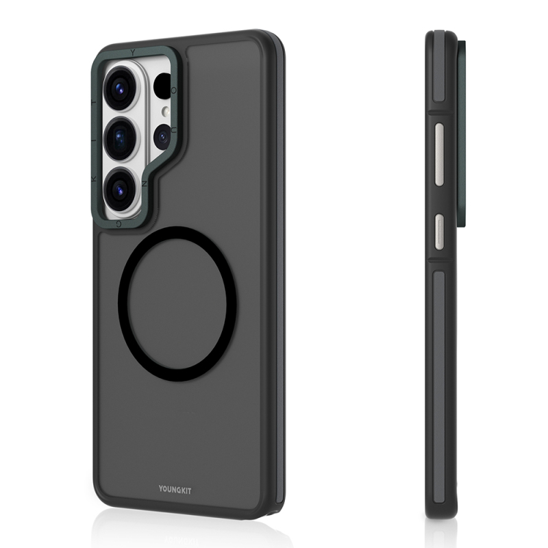 Galaxy S26 Ultra Kılıf M-safe Şarj Özellikli Youngkit Rock Sand Serisi Kapak - 7