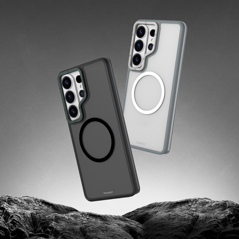 Galaxy S26 Ultra Kılıf M-safe Şarj Özellikli Youngkit Rock Sand Serisi Kapak - 10