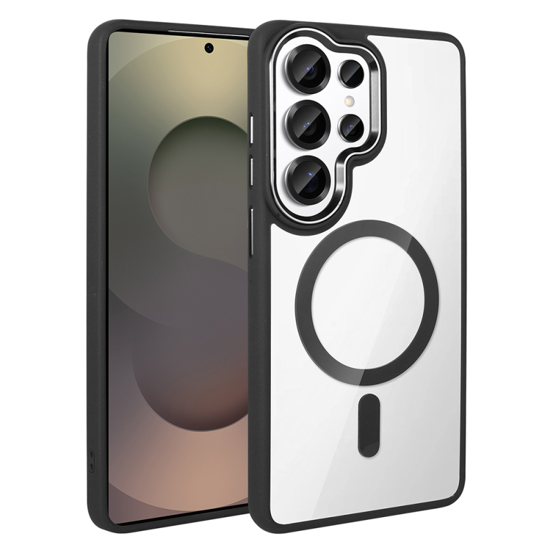 Galaxy S26 Ultra Kılıf M-safe Şarj Özellikli Zore Krom M-safe Silikon Kapak - 1