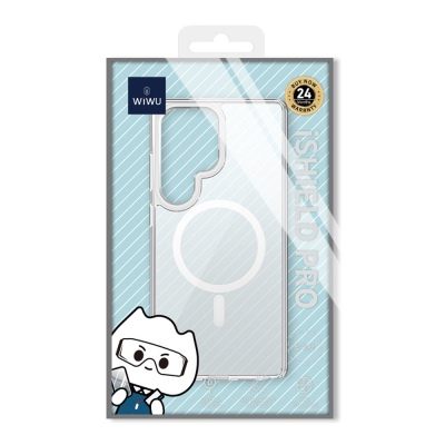 Galaxy S26 Ultra Kılıf Wiwu MCC-101 iShield Pro Serisi M-safe Şarj Özellikli Crystal Sert PC Kapak - 6