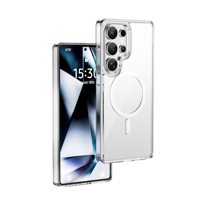 Galaxy S26 Ultra Kılıf Wiwu MCC-101 iShield Pro Serisi M-safe Şarj Özellikli Crystal Sert PC Kapak - 1