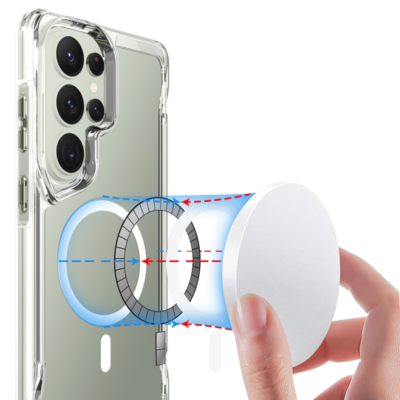 Galaxy S26 Ultra Kılıf Zore M-safe Şarj Özellikli T-Max M-safe Kapak - 7