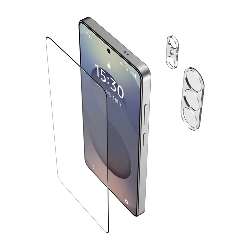 Galaxy S26 Ultra Raptic 2-in-1 Bundle Kit Fingerprint-Resistant Tempered Screen Protector + Lens Protector Set - 4