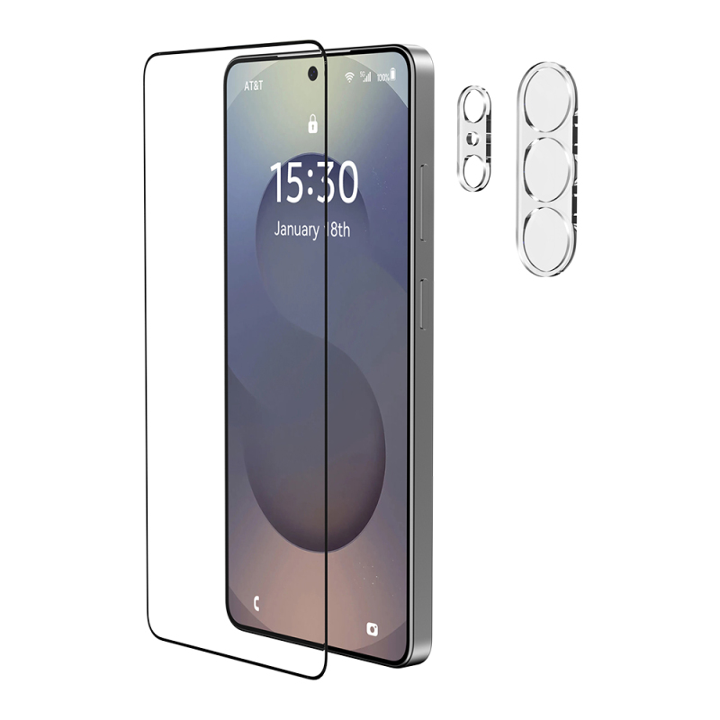 Galaxy S26 Ultra Raptic 2in1 Bundle Kit Parmak İzi BırakmayanTemperli Ekran Koruyucu + Lens Koruyucu Set - 3