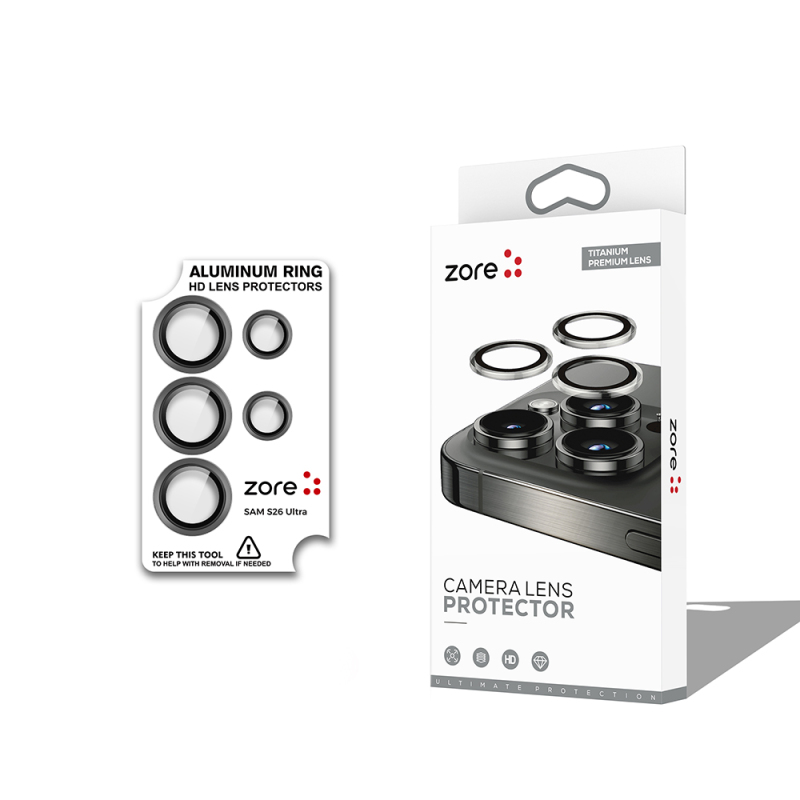 Galaxy S26 Ultra Zore CL-12 Premium Safir Parmak İzi Bırakmayan Anti-Reflective Kamera Lens Koruyucu - 2