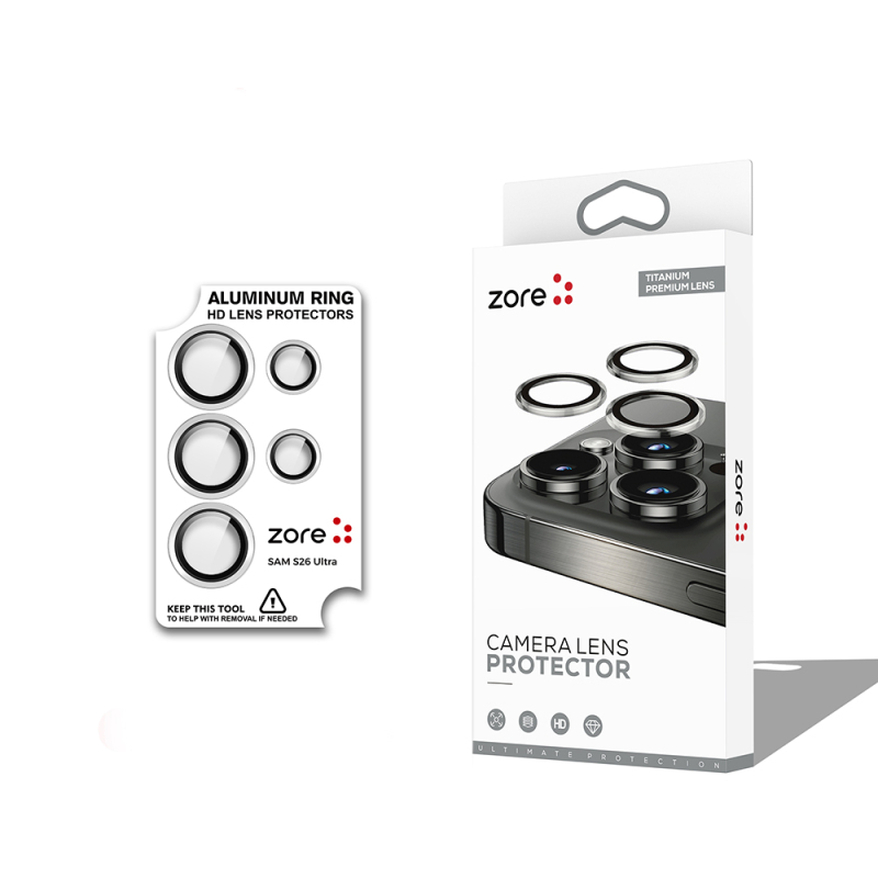 Galaxy S26 Ultra Zore CL-12 Premium Safir Parmak İzi Bırakmayan Anti-Reflective Kamera Lens Koruyucu - 3