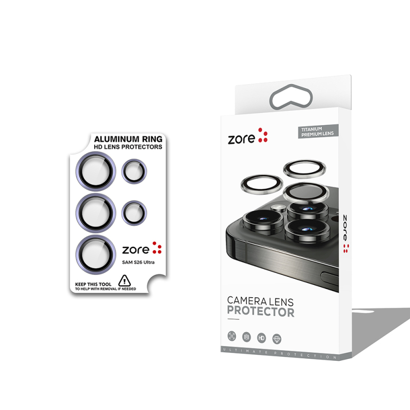 Galaxy S26 Ultra Zore CL-12 Premium Safir Parmak İzi Bırakmayan Anti-Reflective Kamera Lens Koruyucu - 4