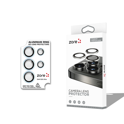 Galaxy S26 Ultra Zore CL-12 Premium Safir Parmak İzi Bırakmayan Anti-Reflective Kamera Lens Koruyucu - 1
