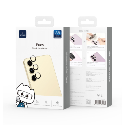 Galaxy S26 Wiwu LG-009 Lens Guard Oleofobik Anti Reflective Kamera Lens Koruyucu + Kolay Uygulama Aparatlı - 4