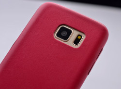 Galaxy S7 Edge Kılıf Zore 1-1 Deri Soft Kapak - 3