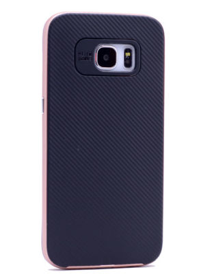 Galaxy S7 Edge Kılıf Zore İnce Mono Karbon Silikon Kapak - 5