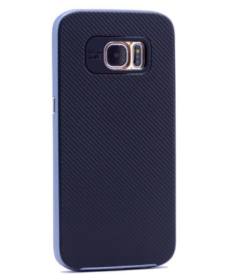 Galaxy S7 Edge Kılıf Zore İnce Mono Karbon Silikon Kapak - 7