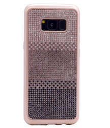 Galaxy S8 Kılıf Zore Mat Lazer Taşlı Silikon - 1