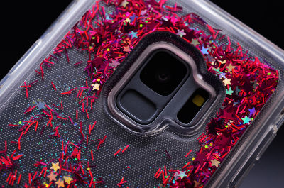 Galaxy S9 Kılıf Zore Sıralı Taşlı Sıvılı Silikon - 2