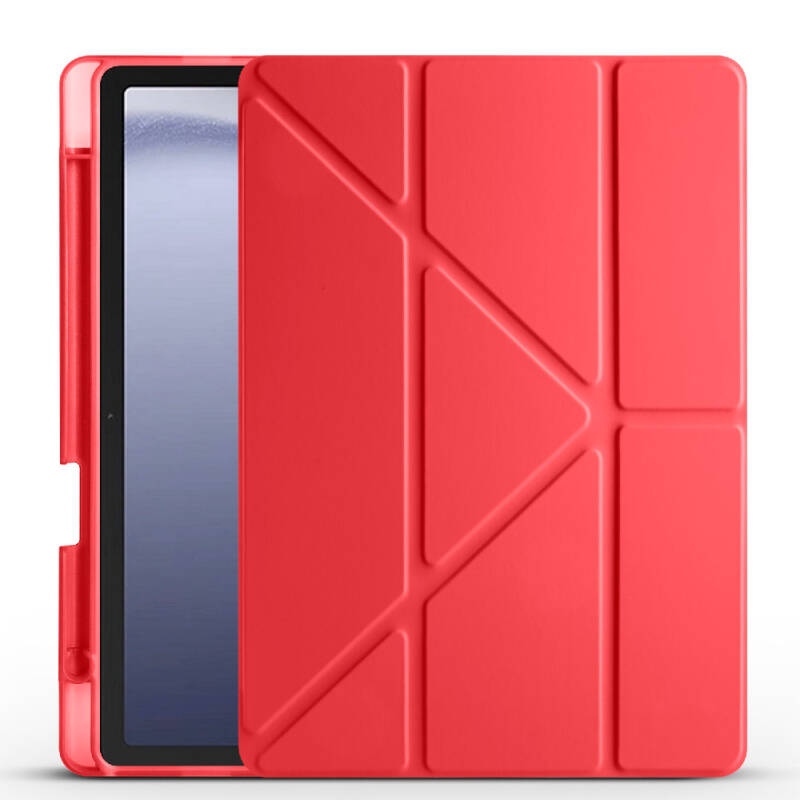 Galaxy Tab A11 Case – Zore Tri-Fold Stand Case with Pen Slot - 38