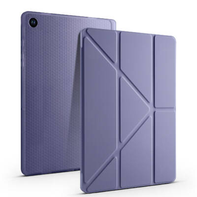 Galaxy Tab A11 Case – Zore Tri-Fold Stand Case with Pen Slot - 52