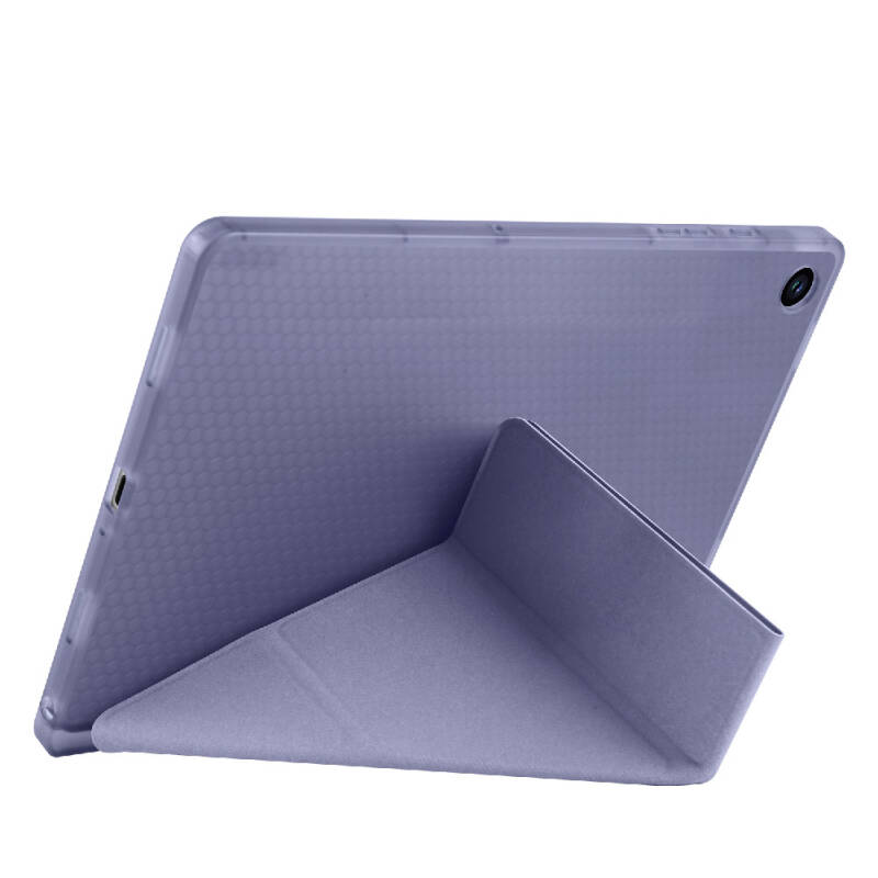 Galaxy Tab A11 Case – Zore Tri-Fold Stand Case with Pen Slot - 61