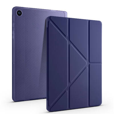 Galaxy Tab A11 Case – Zore Tri-Fold Stand Case with Pen Slot - 1