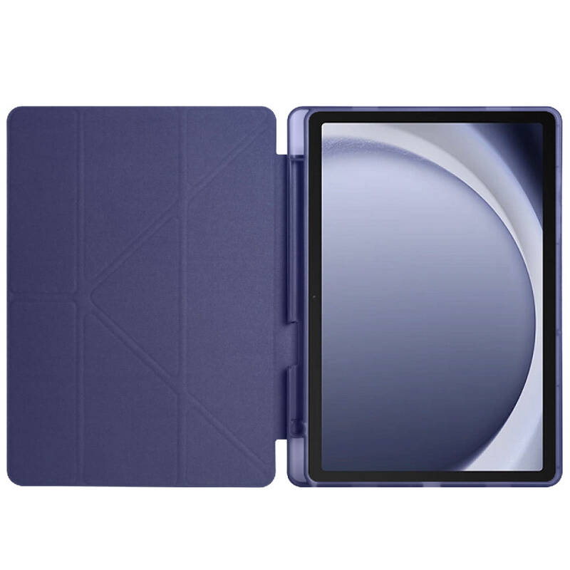 Galaxy Tab A11 Case – Zore Tri-Fold Stand Case with Pen Slot - 8