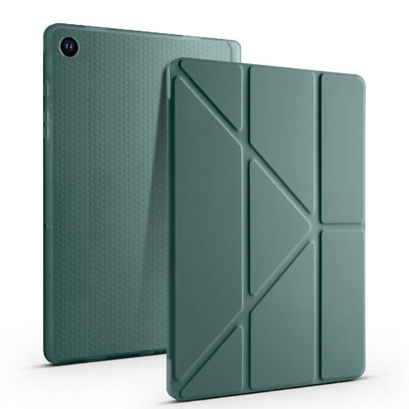 Galaxy Tab A11 Kılıf Zore Tri Folding Kalem Bölmeli Standlı Kılıf - 15