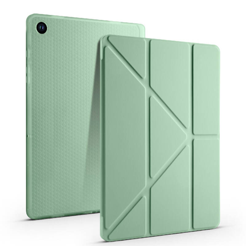 Galaxy Tab A11 Kılıf Zore Tri Folding Kalem Bölmeli Standlı Kılıf - 63