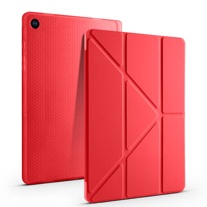 Galaxy Tab A11 Kılıf Zore Tri Folding Kalem Bölmeli Standlı Kılıf - 43
