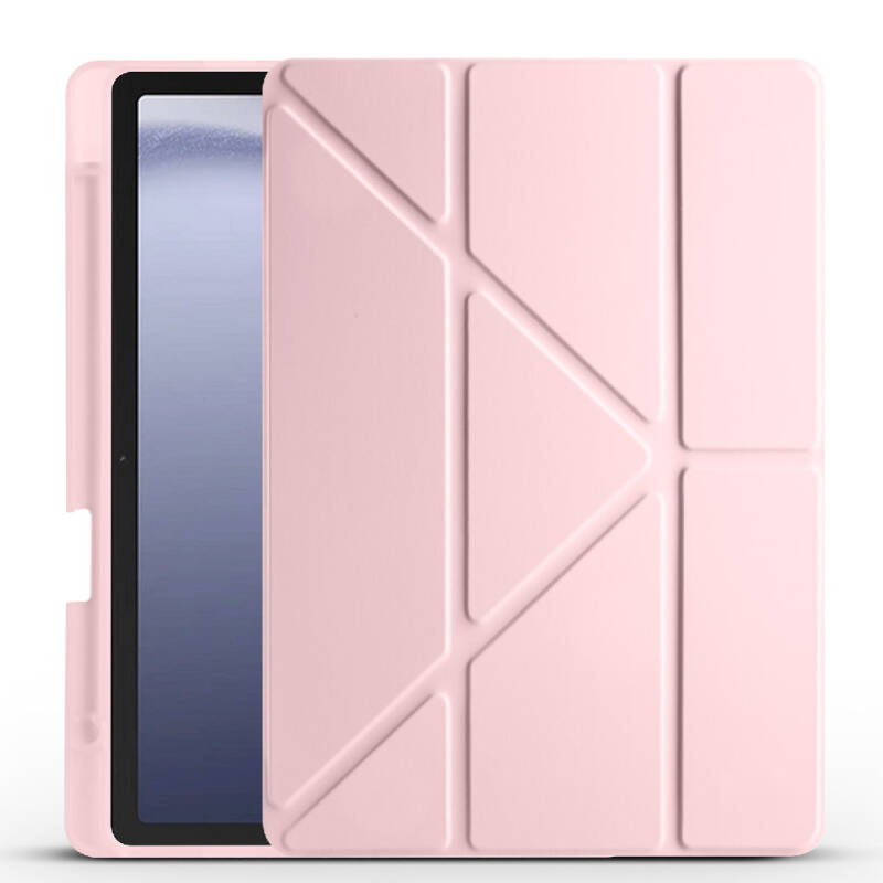 Galaxy Tab A11 Kılıf Zore Tri Folding Kalem Bölmeli Standlı Kılıf - 37