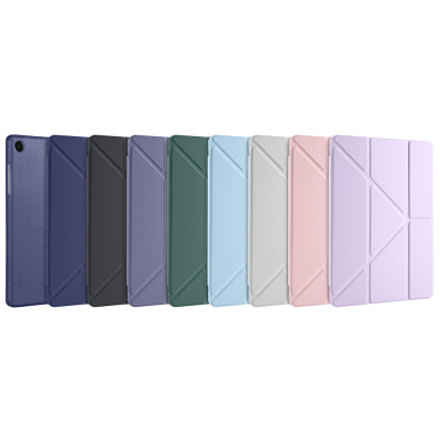 Galaxy Tab A11 Plus Case Zore Tri Folding Stand Case with Pen Compartment - 55