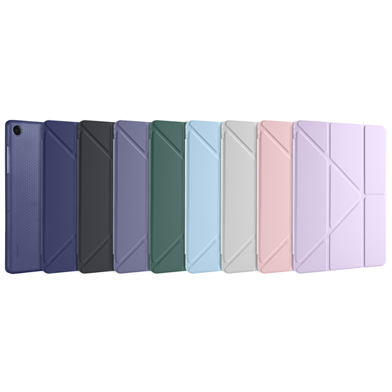 Galaxy Tab A11 Plus Case Zore Tri Folding Stand Case with Pen Compartment - 55