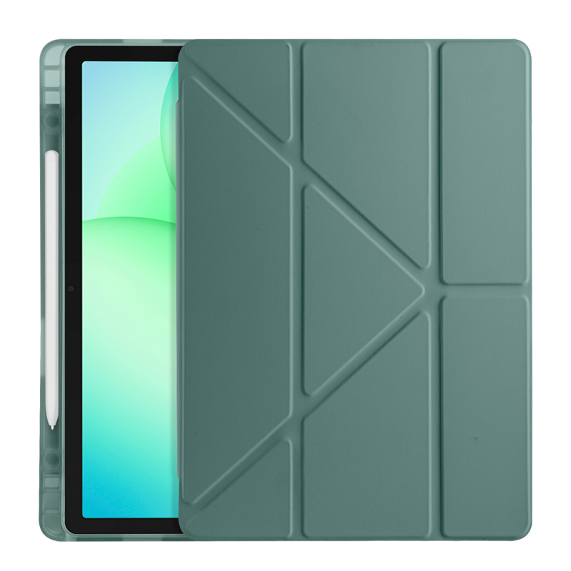 Galaxy Tab A11 Plus Case Zore Tri Folding Stand Case with Pen Compartment - 22