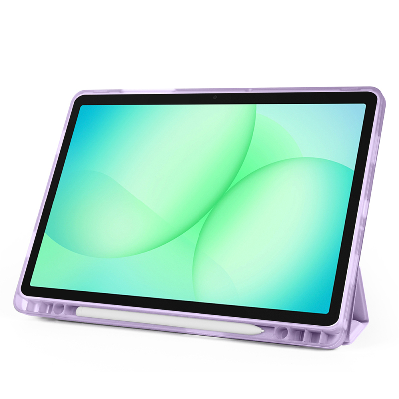 Galaxy Tab A11 Plus Case Zore Tri Folding Stand Case with Pen Compartment - 25