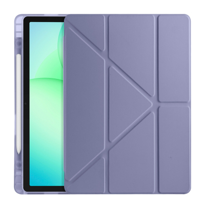 Galaxy Tab A11 Plus Case Zore Tri Folding Stand Case with Pen Compartment - 16