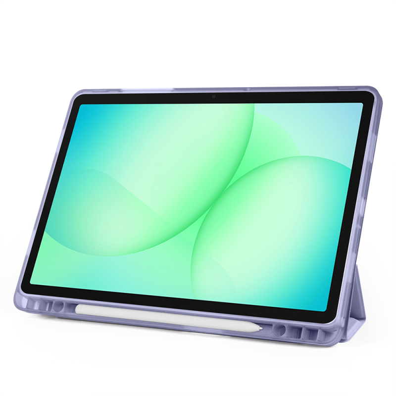 Galaxy Tab A11 Plus Case Zore Tri Folding Stand Case with Pen Compartment - 24