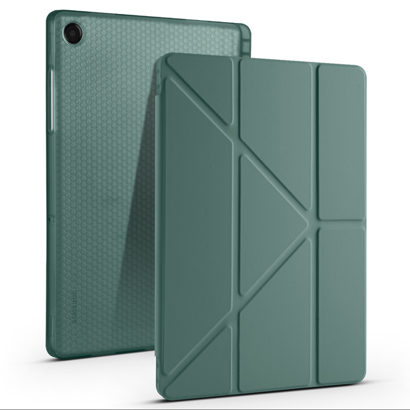 Galaxy Tab A11 Plus Case Zore Tri Folding Stand Case with Pen Compartment - 9