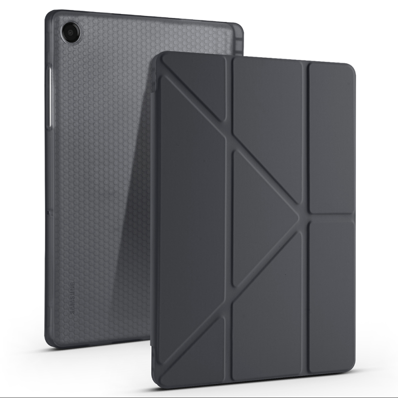 Galaxy Tab A11 Plus Case Zore Tri Folding Stand Case with Pen Compartment - 5