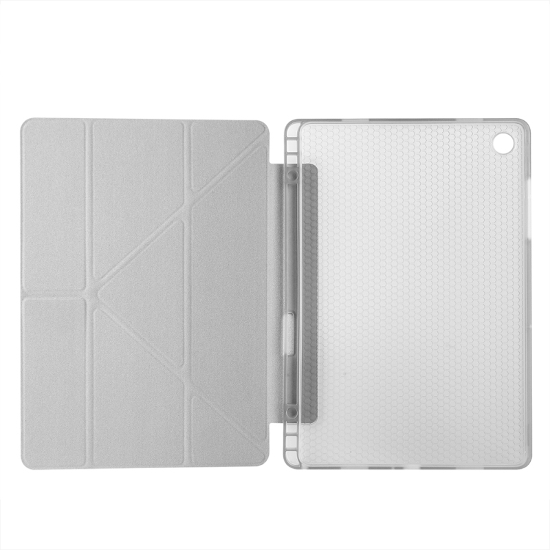 Galaxy Tab A11 Plus Case Zore Tri Folding Stand Case with Pen Compartment - 12
