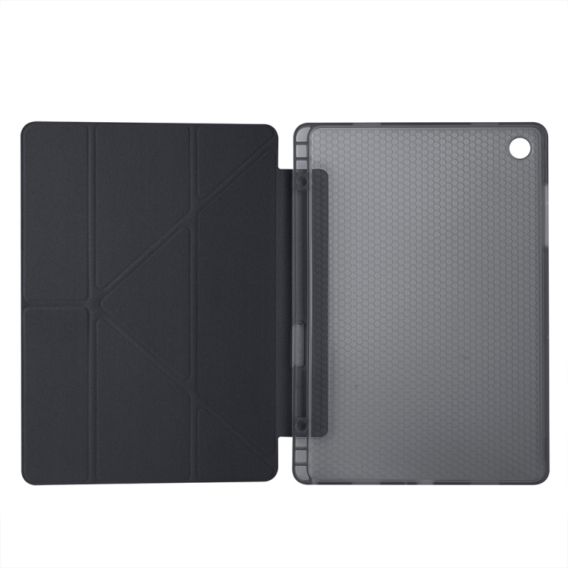 Galaxy Tab A11 Plus Case Zore Tri Folding Stand Case with Pen Compartment - 43