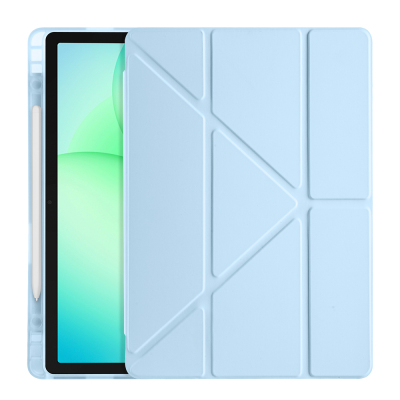 Galaxy Tab A11 Plus Case Zore Tri Folding Stand Case with Pen Compartment - 22