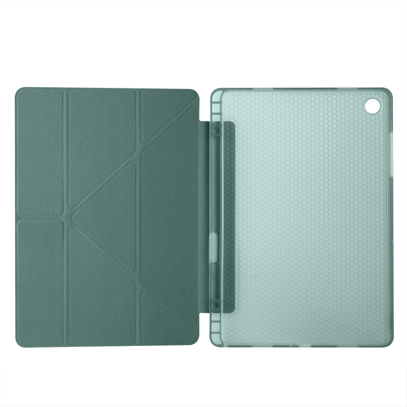 Galaxy Tab A11 Plus Case Zore Tri Folding Stand Case with Pen Compartment - 40