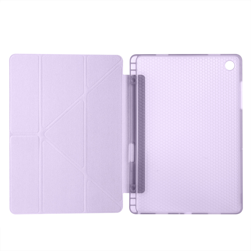 Galaxy Tab A11 Plus Case Zore Tri Folding Stand Case with Pen Compartment - 46