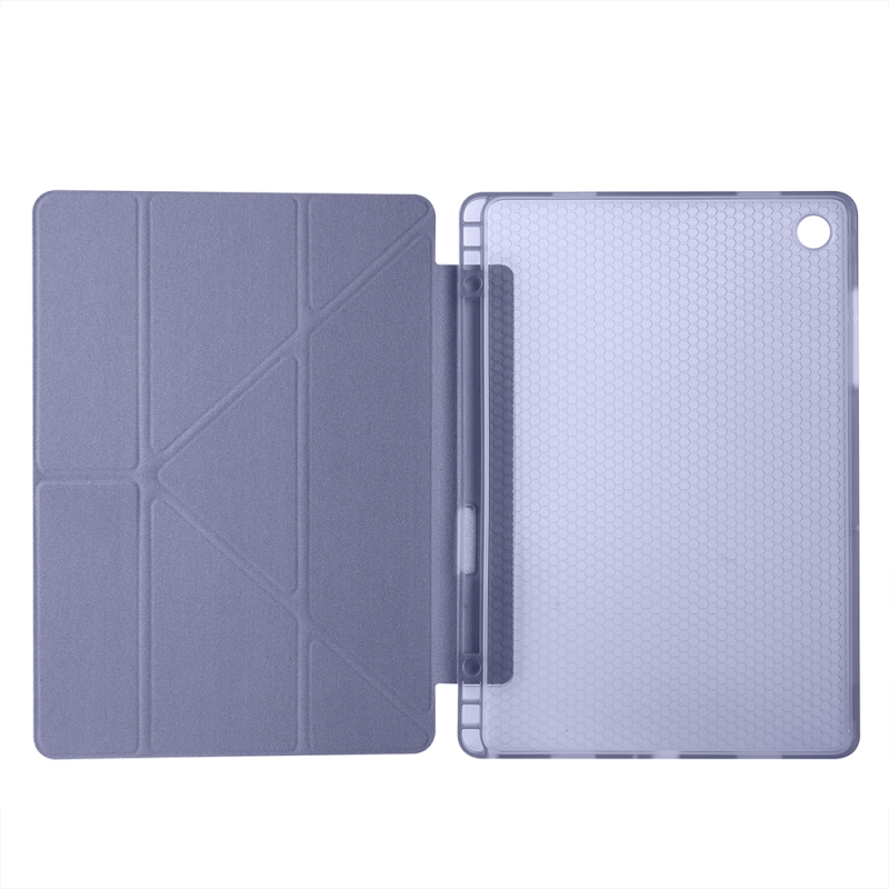 Galaxy Tab A11 Plus Case Zore Tri Folding Stand Case with Pen Compartment - 42