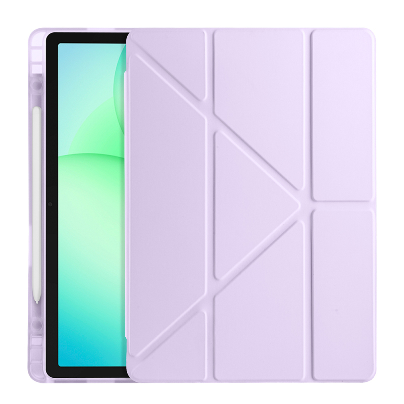 Galaxy Tab A11 Plus Kılıf Zore Tri Folding Kalem Bölmeli Standlı Kılıf - 18