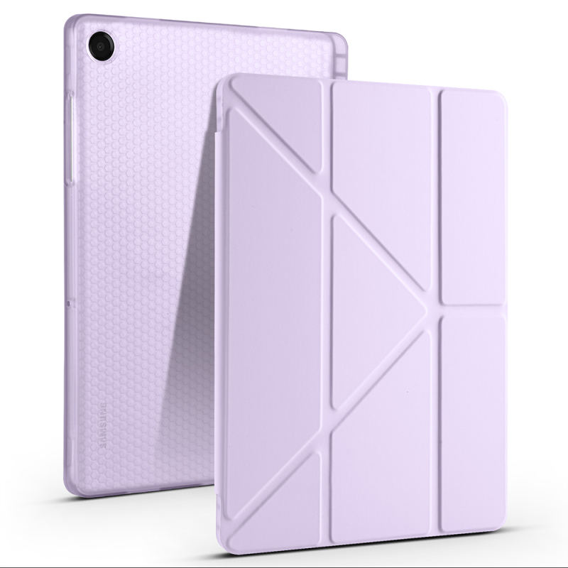 Galaxy Tab A11 Plus Kılıf Zore Tri Folding Kalem Bölmeli Standlı Kılıf - 4