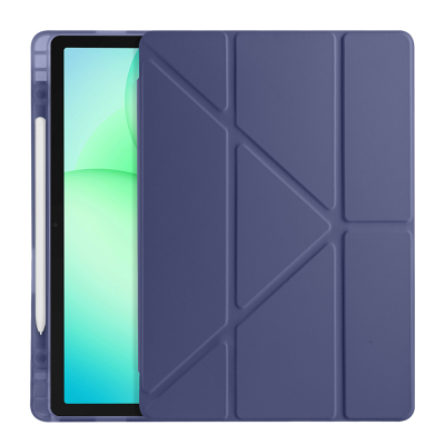Galaxy Tab A11 Plus Kılıf Zore Tri Folding Kalem Bölmeli Standlı Kılıf - 26