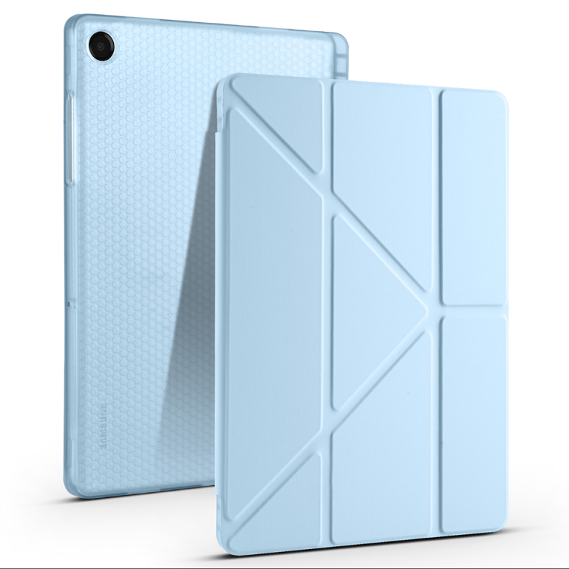Galaxy Tab A11 Plus Kılıf Zore Tri Folding Kalem Bölmeli Standlı Kılıf - 8